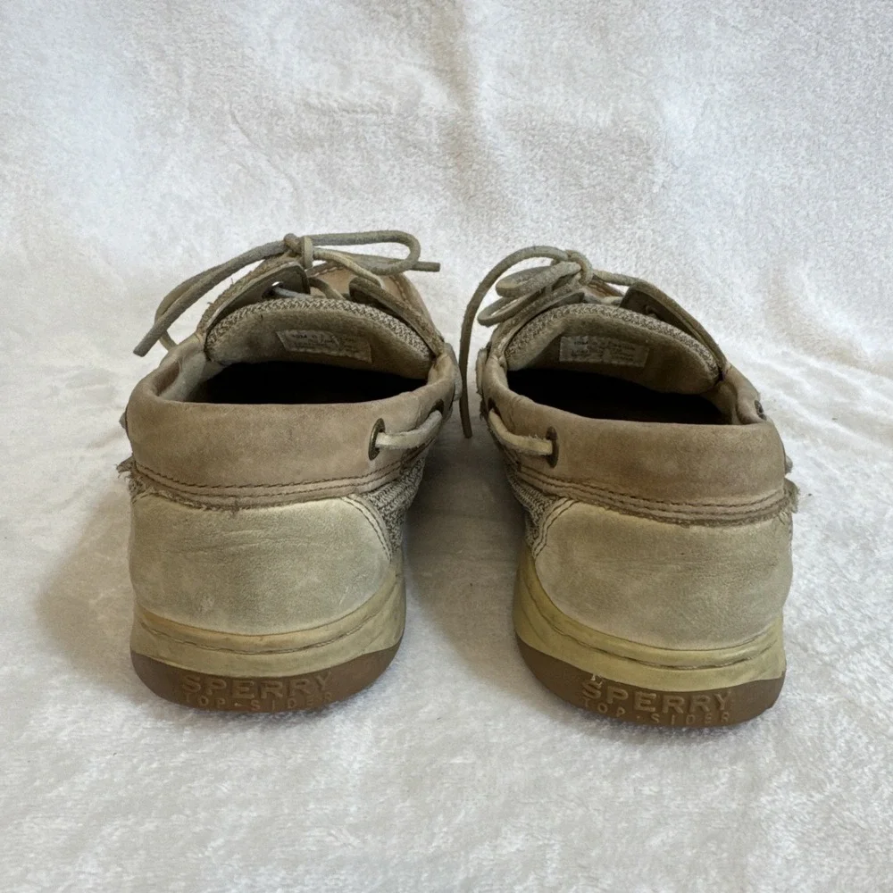 Sperry Top Sider Leather Boat‎ Shoes Mens Size 10M Tan Lace Up Casual Deck Shoes